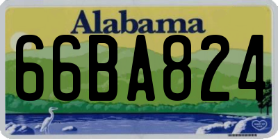 AL license plate 66BA824