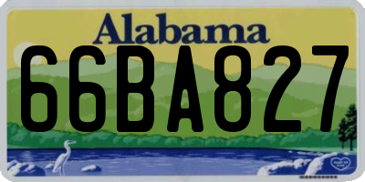 AL license plate 66BA827