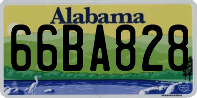 AL license plate 66BA828