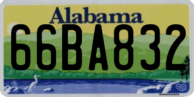 AL license plate 66BA832