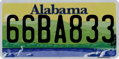 AL license plate 66BA833