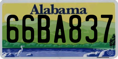 AL license plate 66BA837