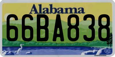 AL license plate 66BA838