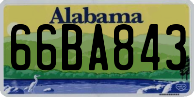 AL license plate 66BA843