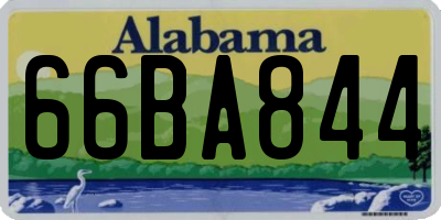 AL license plate 66BA844