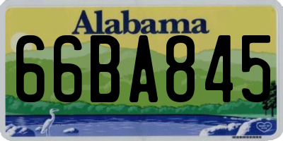 AL license plate 66BA845