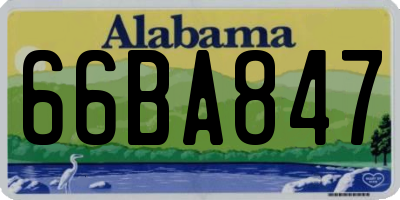 AL license plate 66BA847
