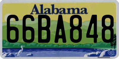 AL license plate 66BA848