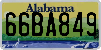 AL license plate 66BA849