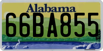 AL license plate 66BA855