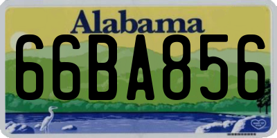 AL license plate 66BA856