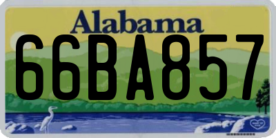 AL license plate 66BA857