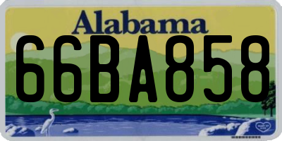 AL license plate 66BA858