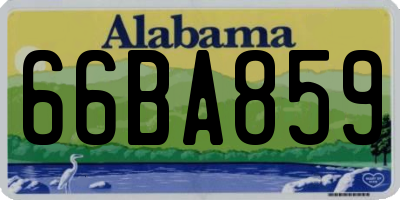AL license plate 66BA859