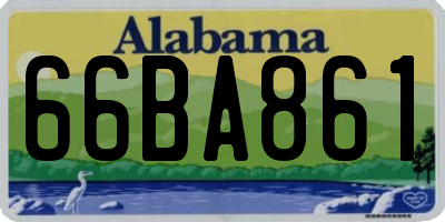 AL license plate 66BA861