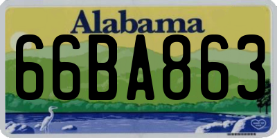 AL license plate 66BA863
