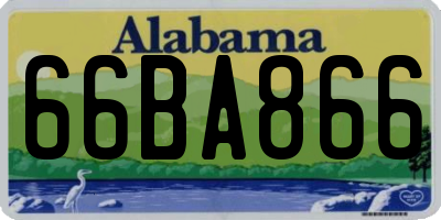AL license plate 66BA866