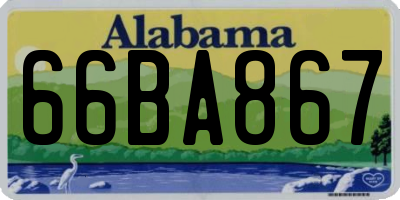 AL license plate 66BA867