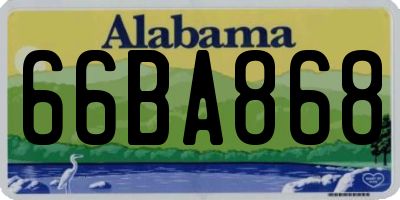 AL license plate 66BA868