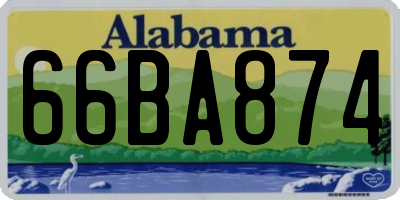AL license plate 66BA874