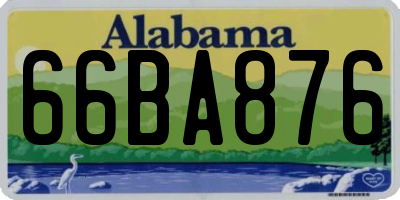 AL license plate 66BA876