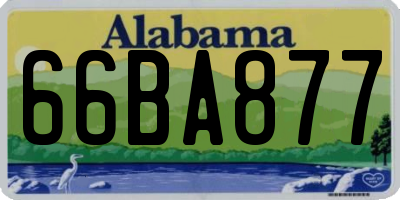 AL license plate 66BA877