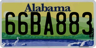 AL license plate 66BA883