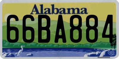 AL license plate 66BA884