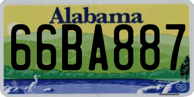 AL license plate 66BA887