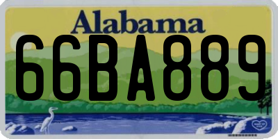 AL license plate 66BA889