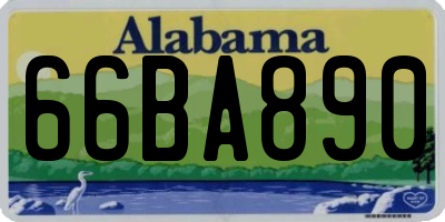 AL license plate 66BA890
