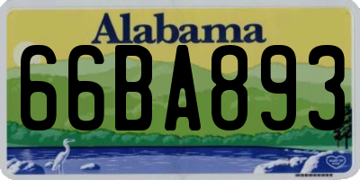 AL license plate 66BA893