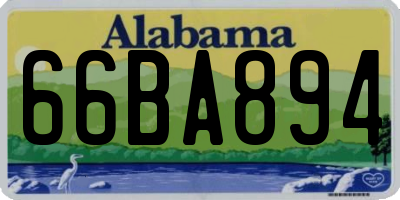 AL license plate 66BA894