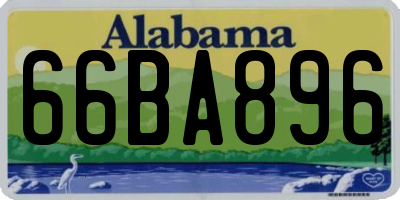 AL license plate 66BA896