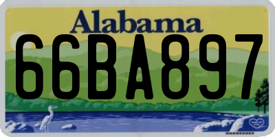 AL license plate 66BA897