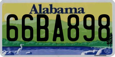 AL license plate 66BA898