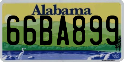 AL license plate 66BA899
