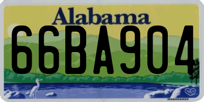AL license plate 66BA904
