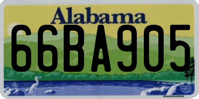 AL license plate 66BA905