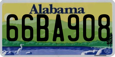 AL license plate 66BA908