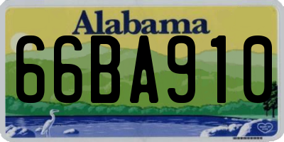 AL license plate 66BA910
