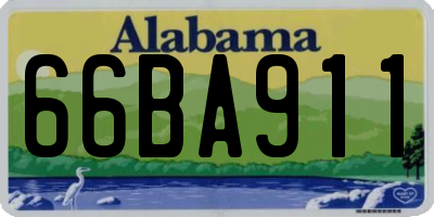 AL license plate 66BA911