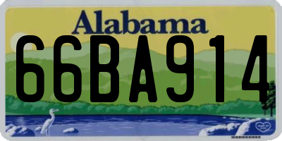 AL license plate 66BA914