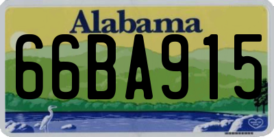 AL license plate 66BA915