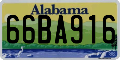 AL license plate 66BA916