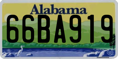 AL license plate 66BA919