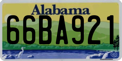 AL license plate 66BA921