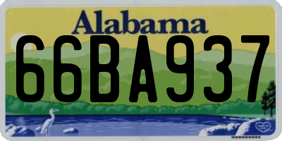 AL license plate 66BA937