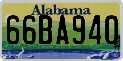 AL license plate 66BA940