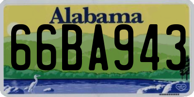 AL license plate 66BA943